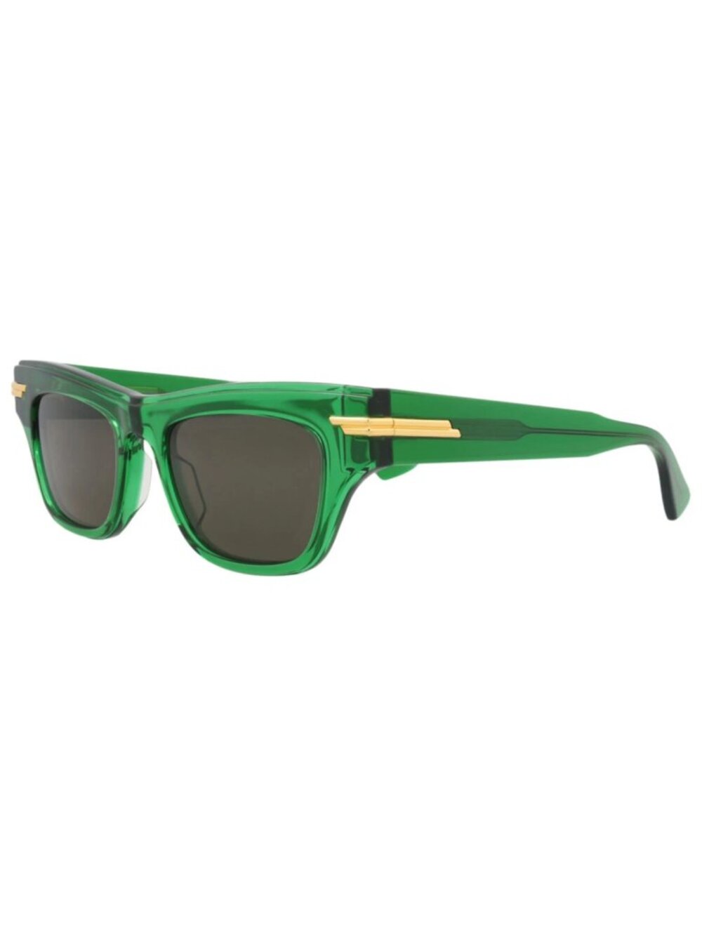 New Bottega Veneta Women's Sunglasses Square Rectangle Acetate Frame Green Green